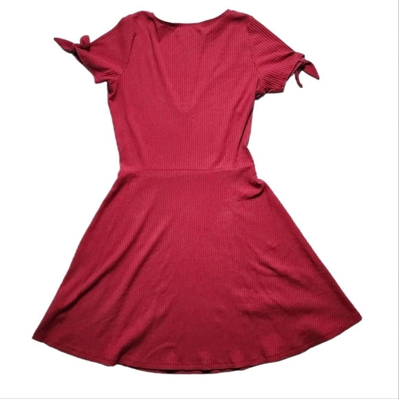 Abercrombie & Fitch Midi Knit Dress Size Medium Red - Picture 2 of 3